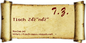 Tisch Zénó névjegykártya